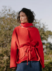 Carleen Patchwork Wrap Jacket