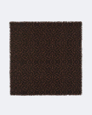 Kujten Hachiko Leopard Cashmere Scarf Marron
