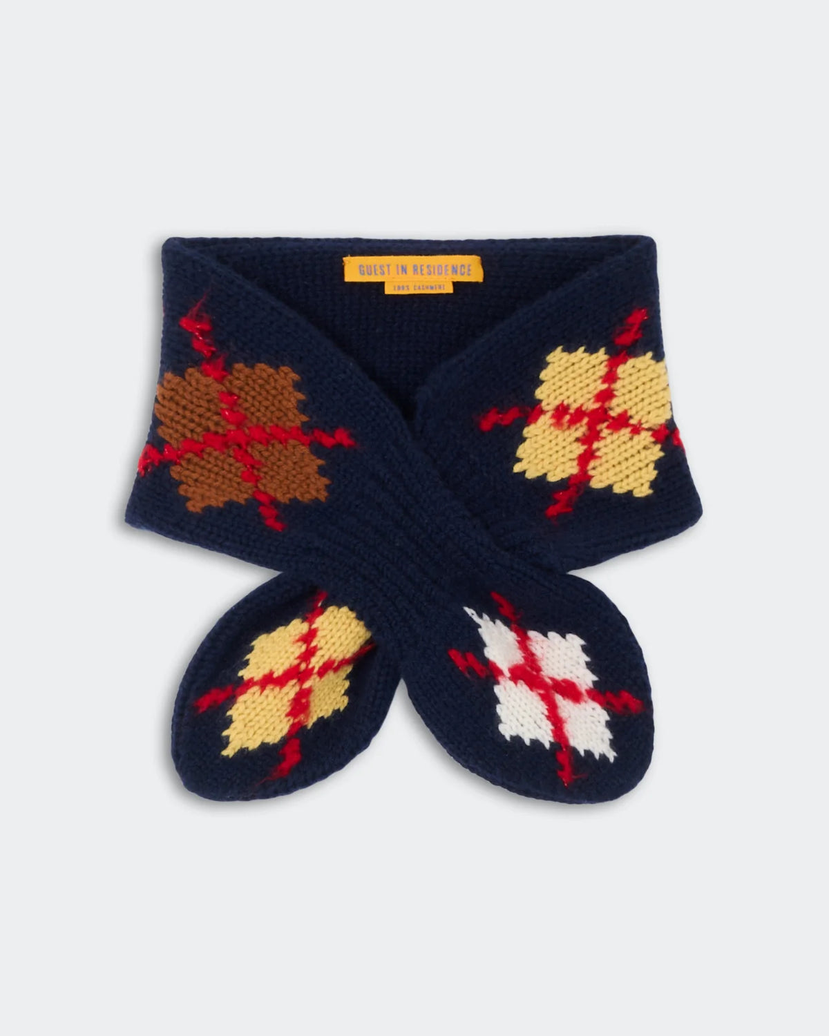 Guest in Residence Argyle Bowtie Scarf
