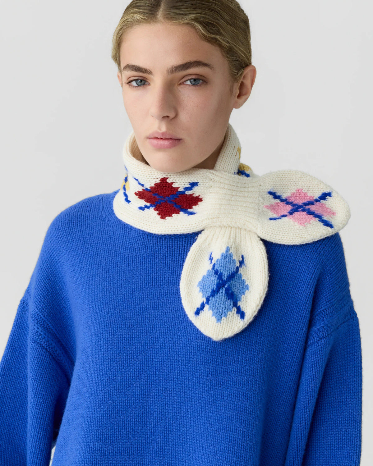 Guest in Residence Argyle Bowtie Scarf