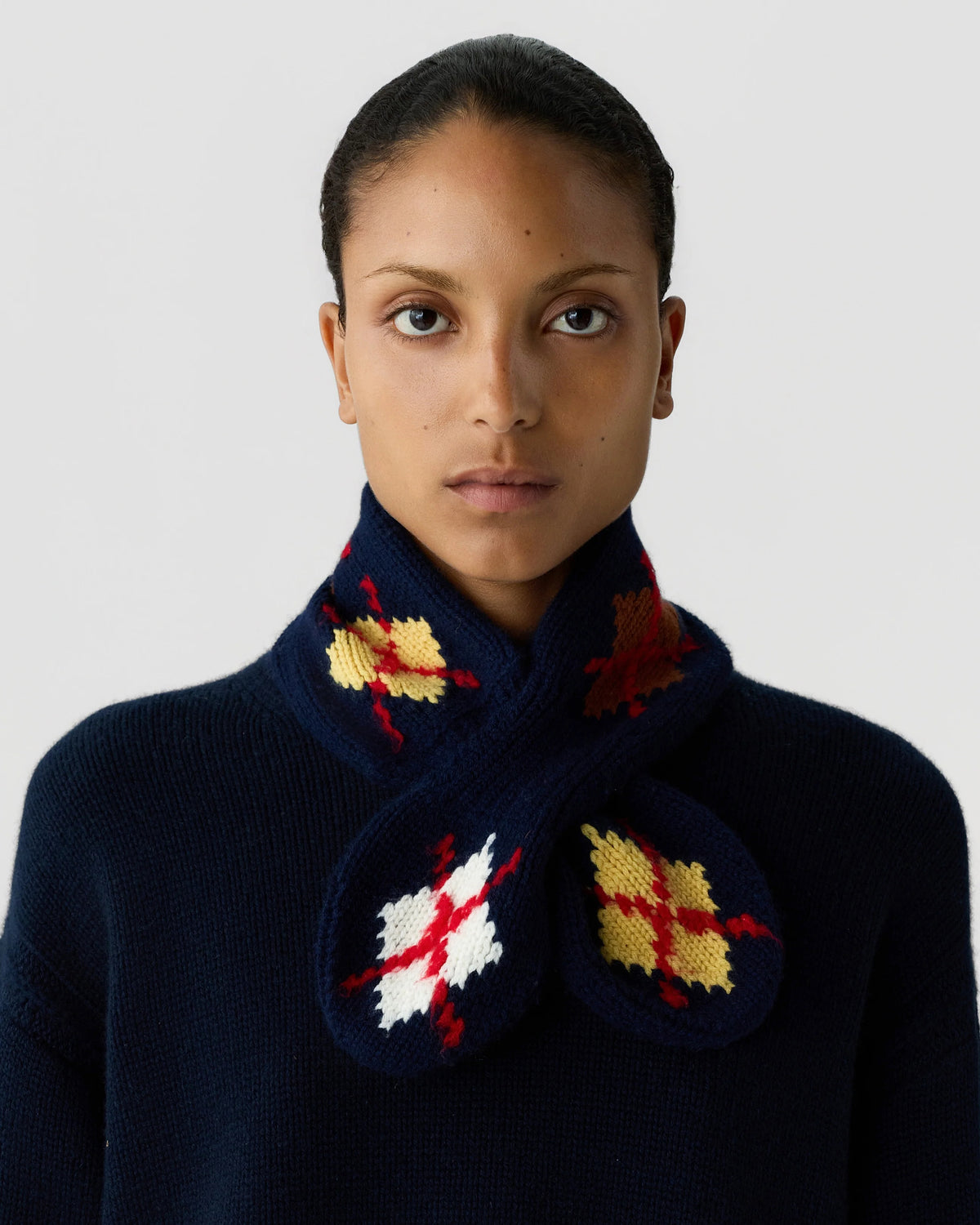 Guest in Residence Argyle Bowtie Scarf