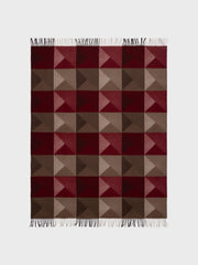 Begg x Co Arran Braque Mink Burgundy Cashmere Throw