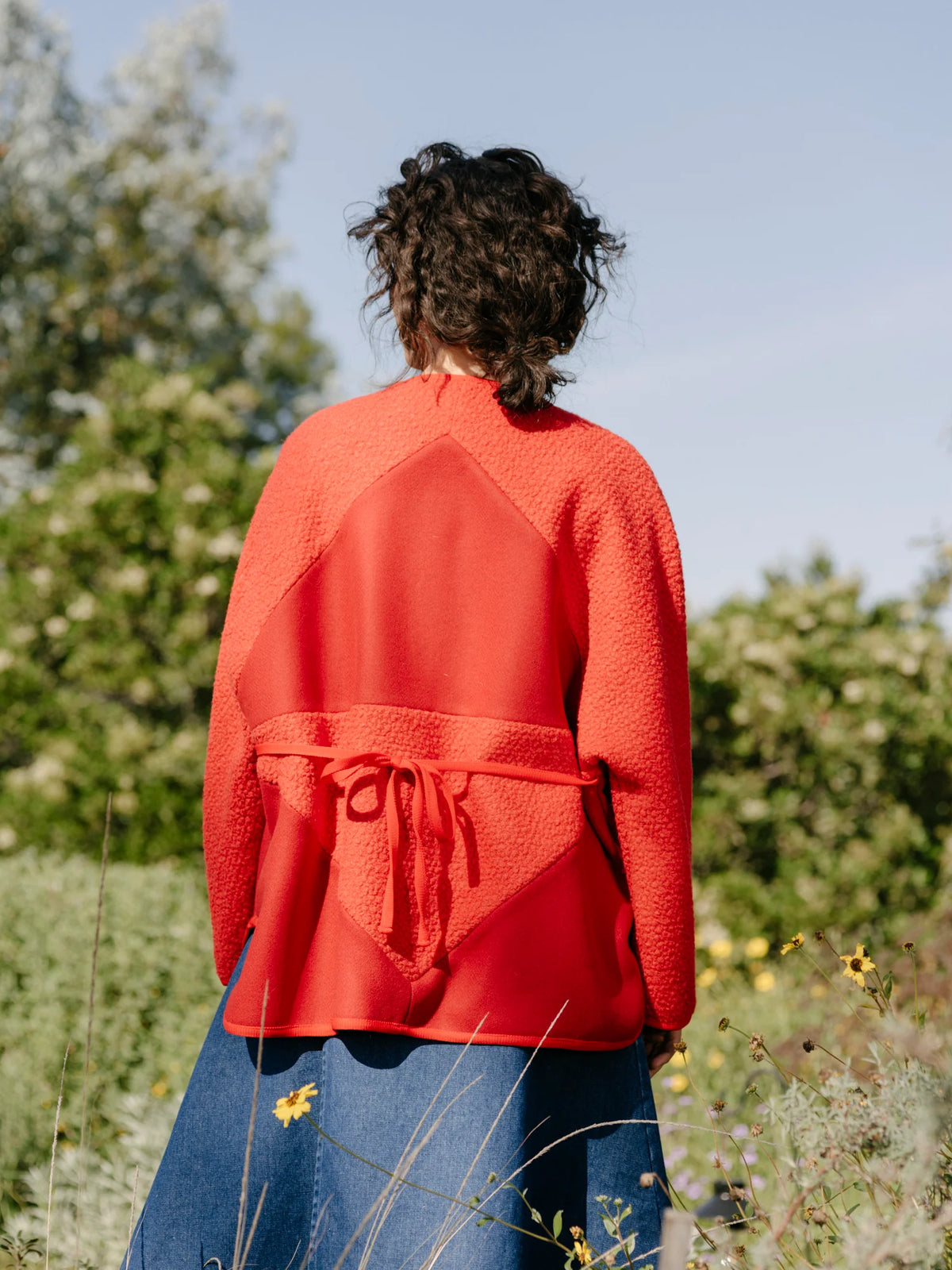 Carleen Patchwork Wrap Jacket