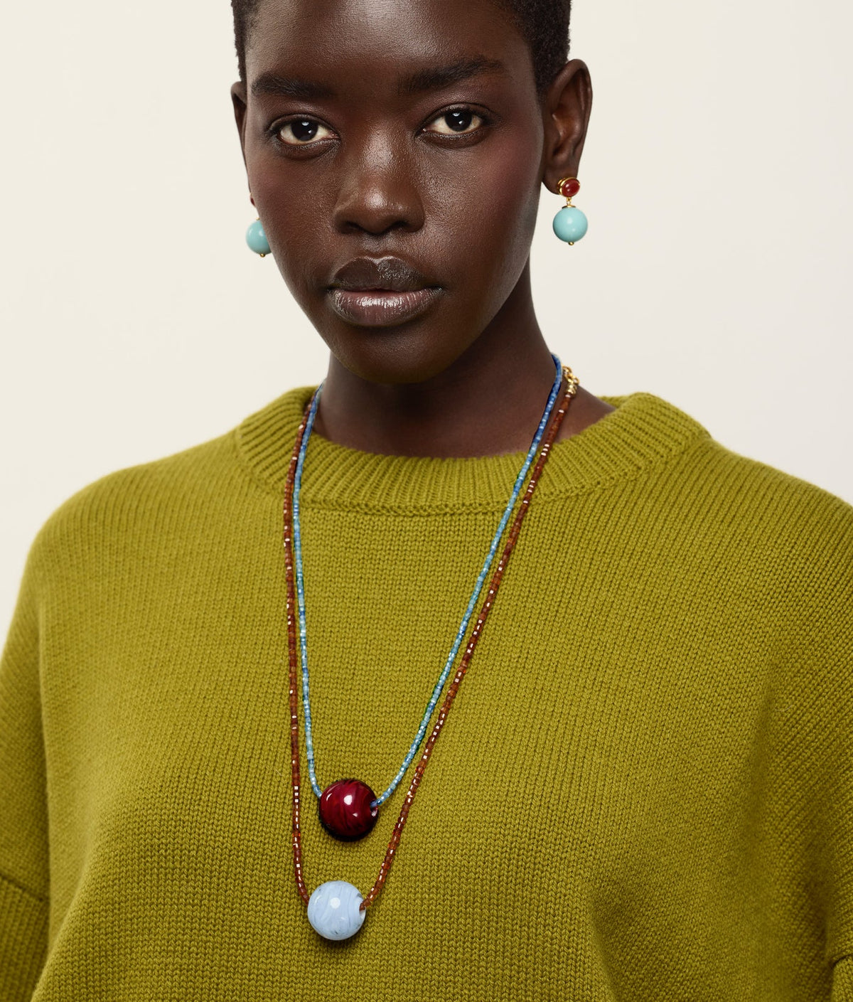 Lizzie Fortunato Umbria Earrings Amazonite