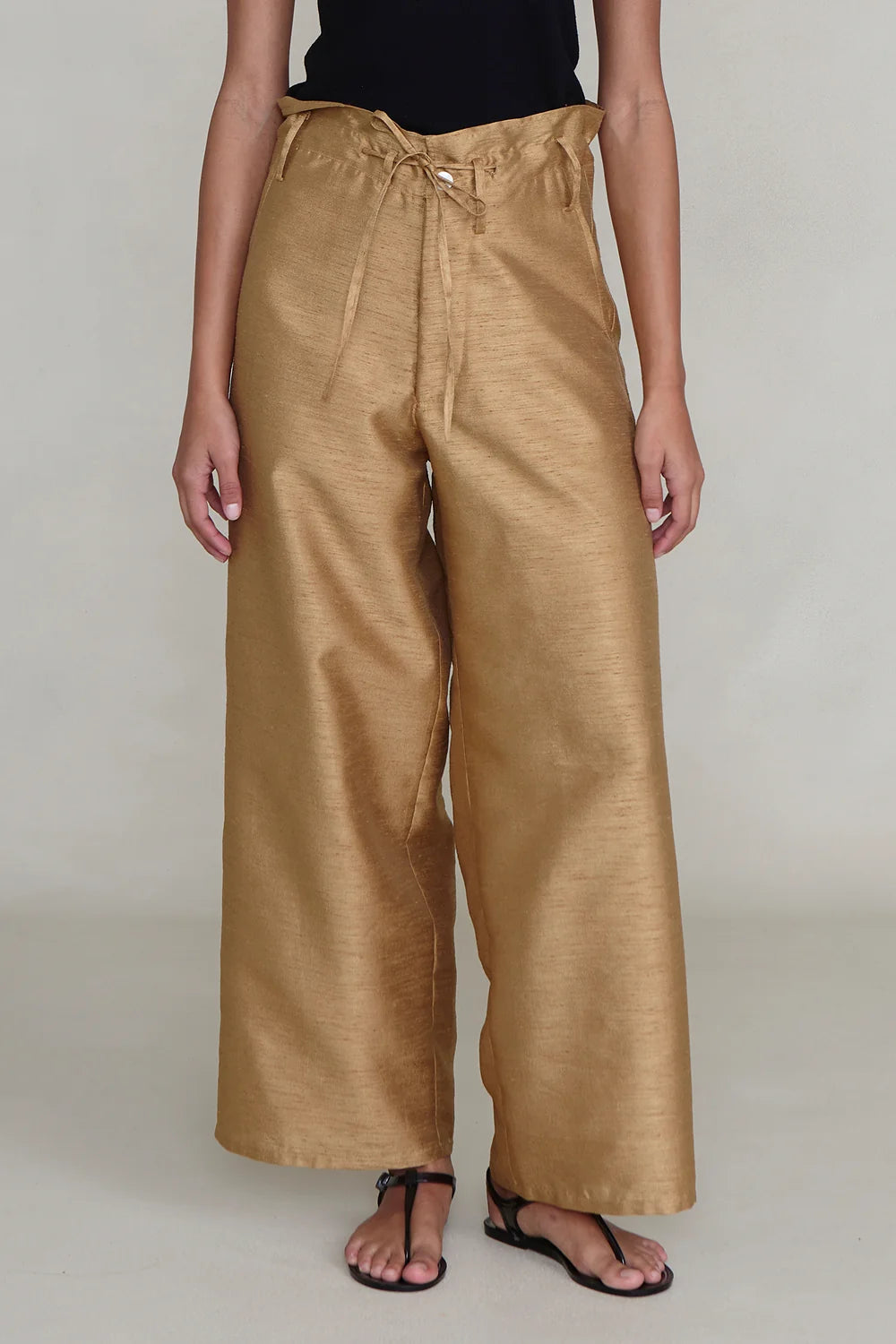 Chan Luu Dupioni Straight Leg Pant