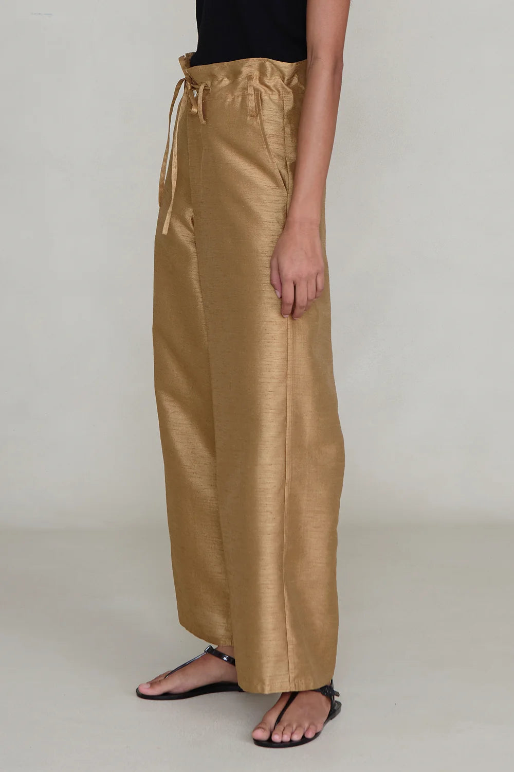 Chan Luu Dupioni Straight Leg Pant