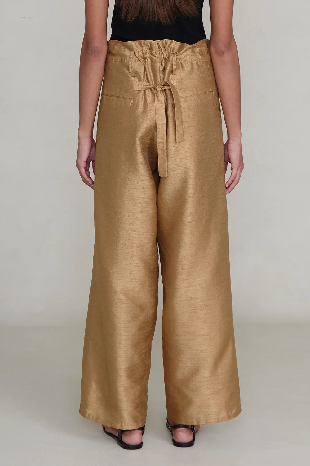 Chan Luu Dupioni Straight Leg Pant