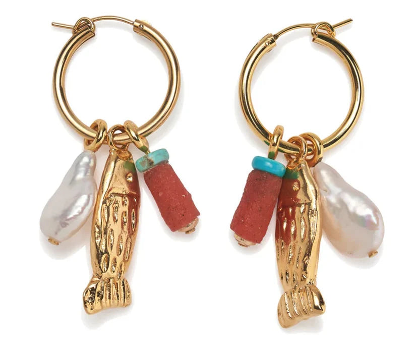 Lizzie Fortunato Minnow Hoop Earrings