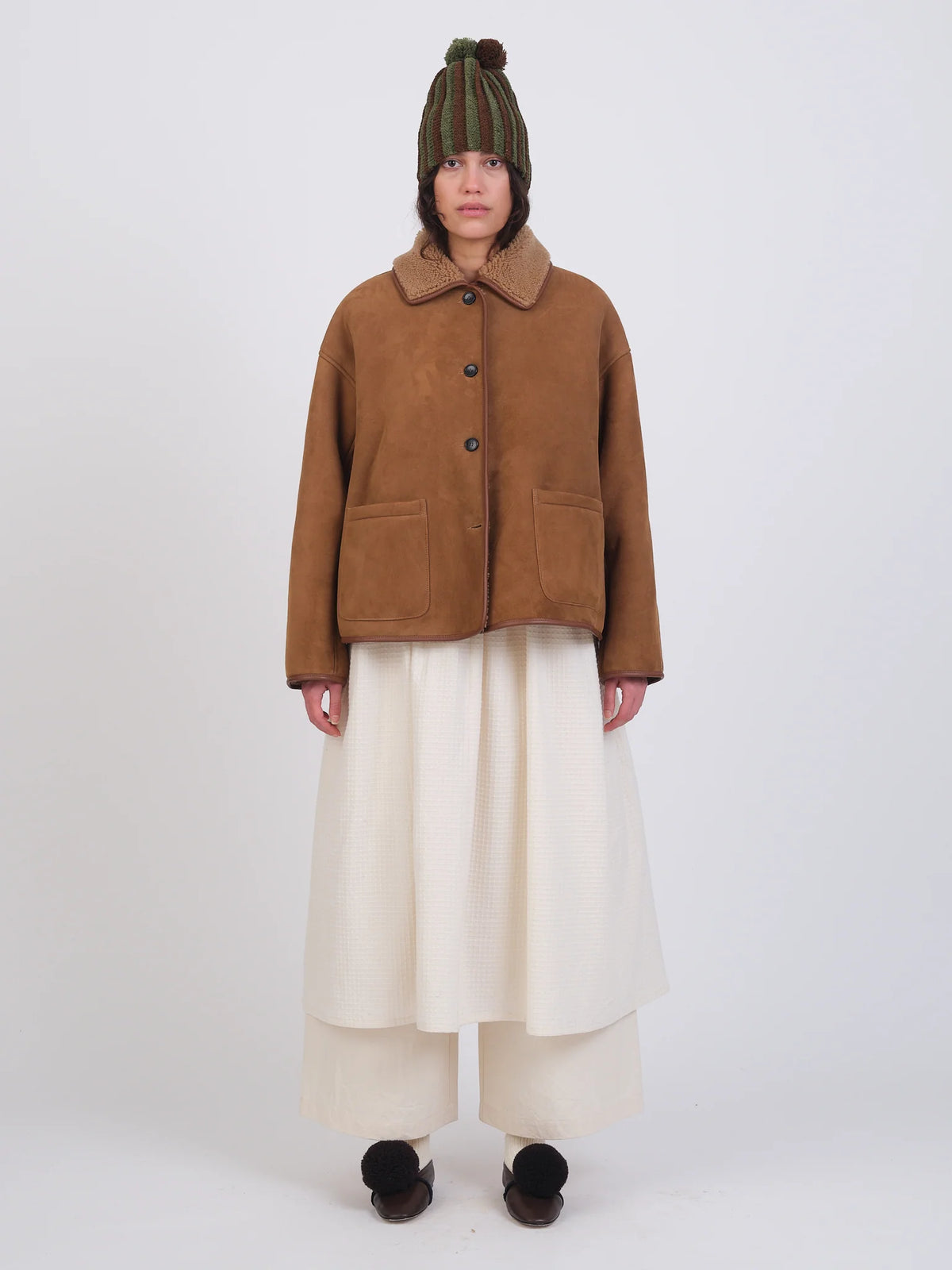 Cawley Studio Suede Back Curly Hair Avis Jacket