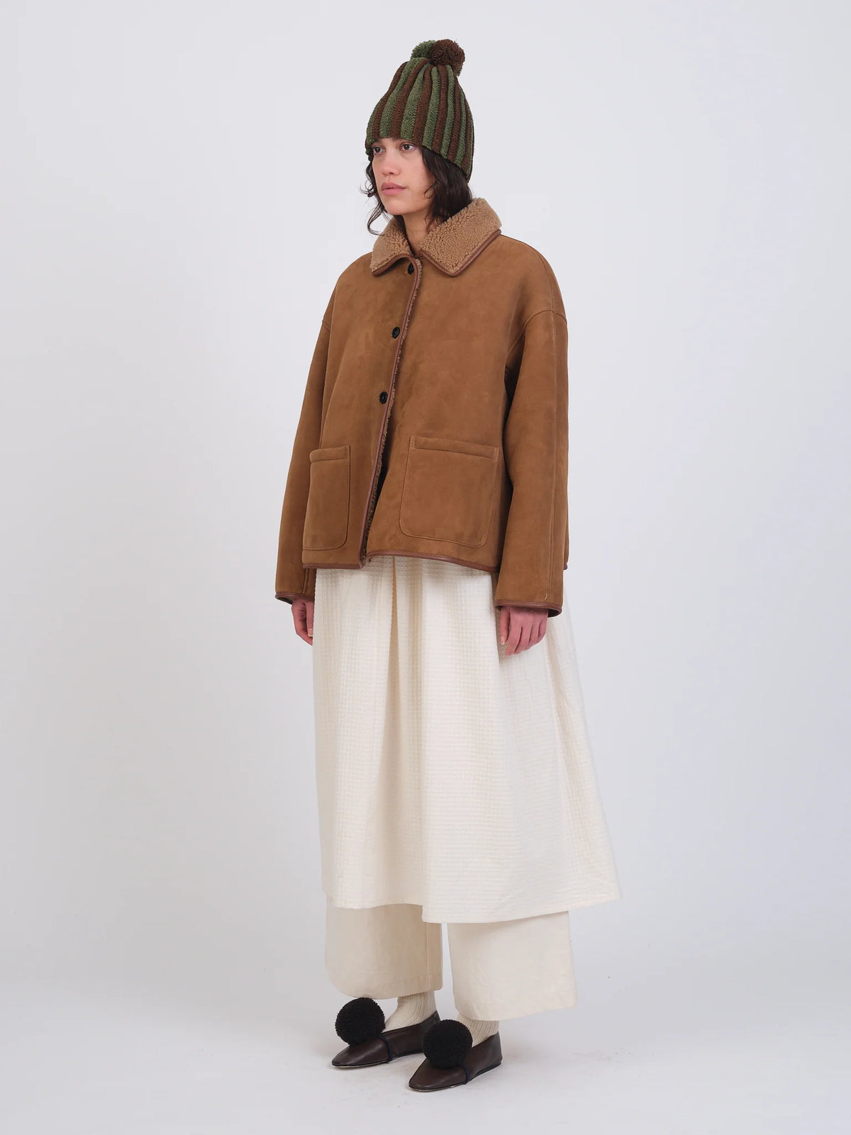 Cawley Studio Suede Back Curly Hair Avis Jacket