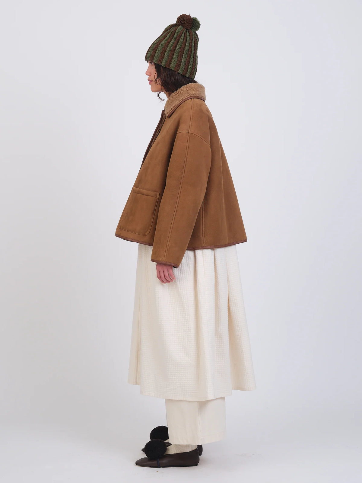 Cawley Studio Suede Back Curly Hair Avis Jacket