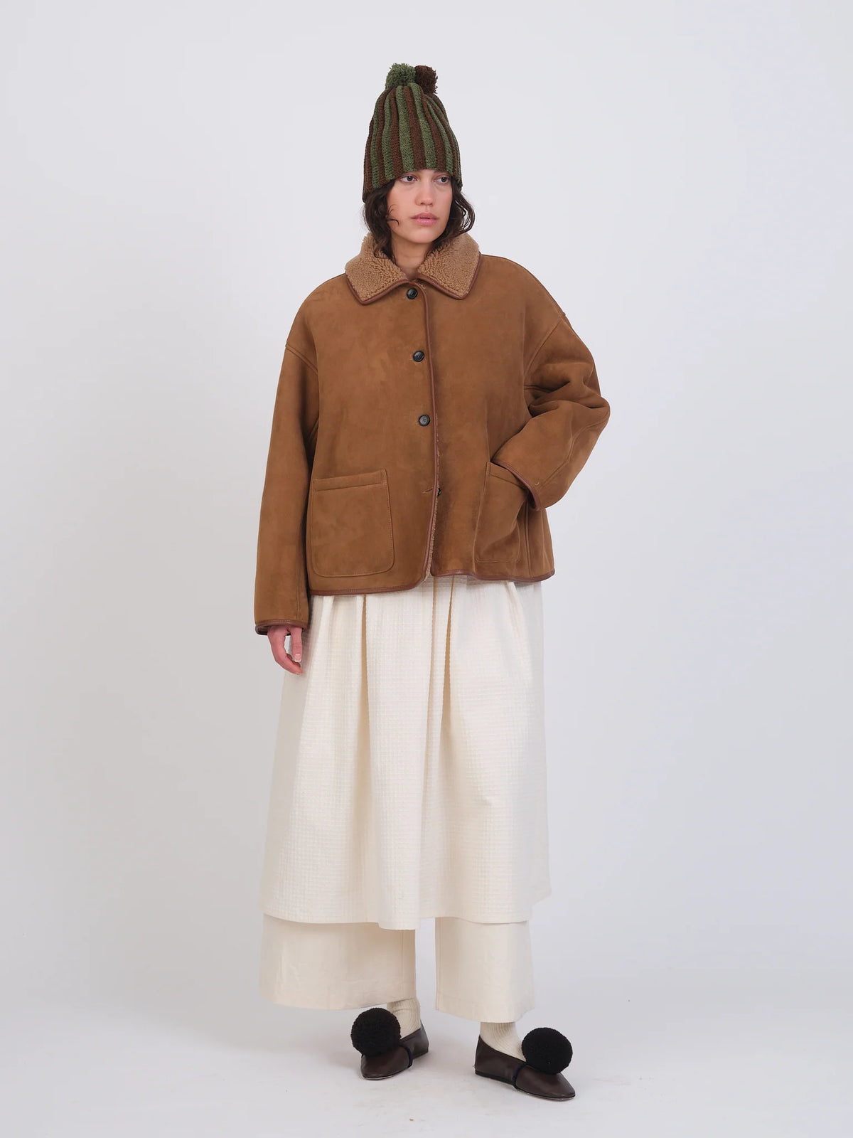 Cawley Studio Suede Back Curly Hair Avis Jacket
