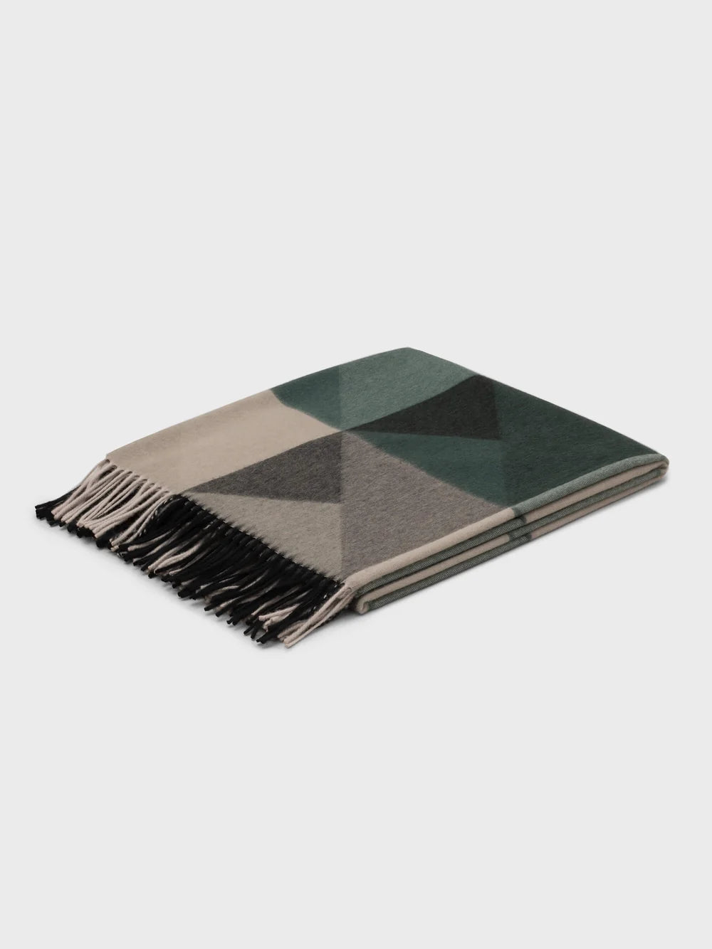 Begg x Co Arran Braque Green Cashmere Throw