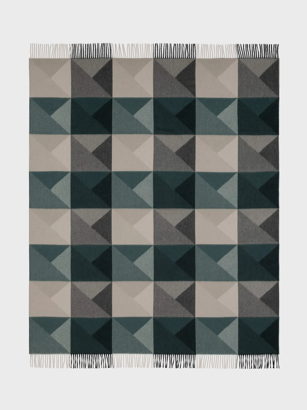 Begg x Co Arran Braque Green Cashmere Throw