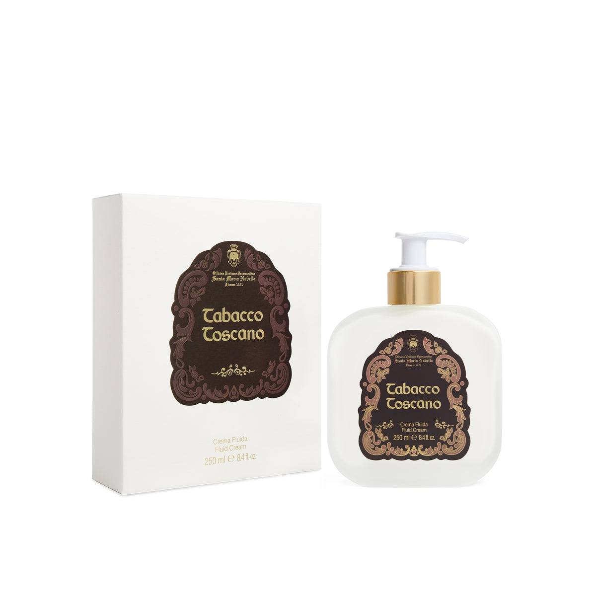 Santa Maria Novella Tabacco Toscano Fluid Body Cream (Glass) (250 ml)