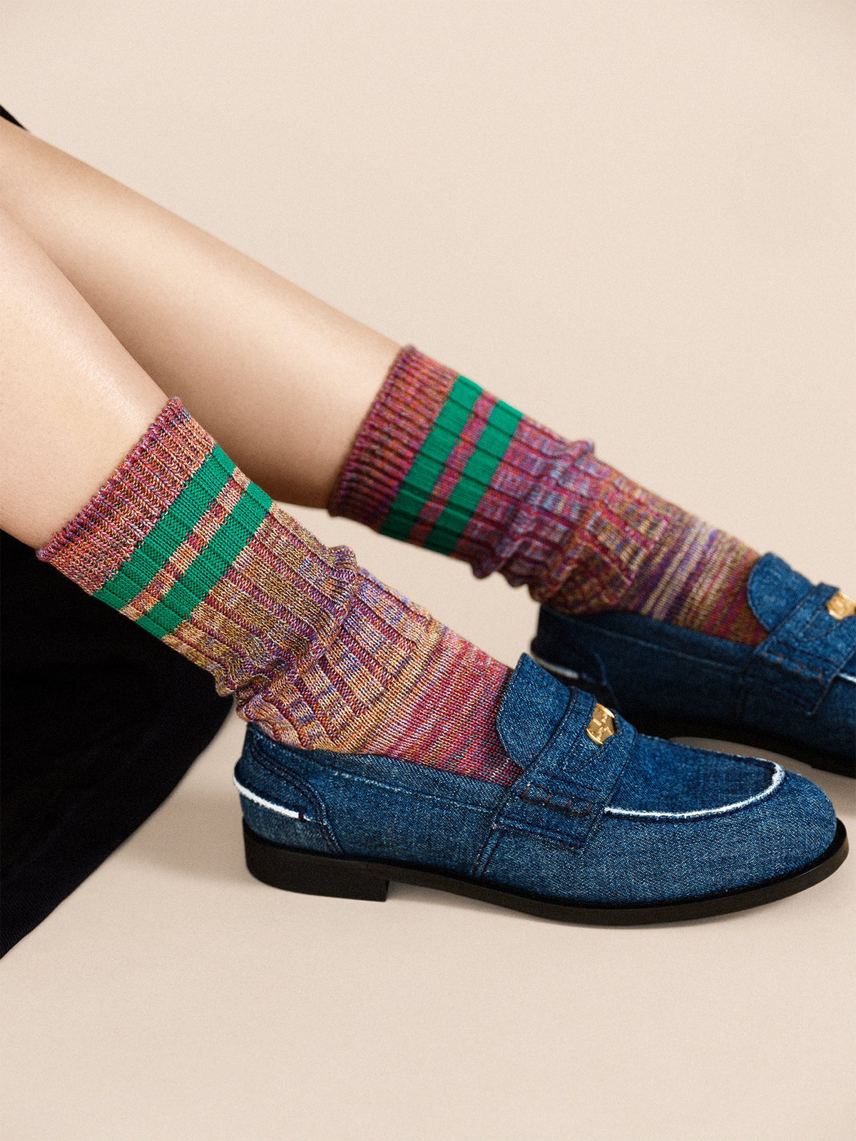 Hansel From Basel Cosmic Space Dye Varsity Crew Sock