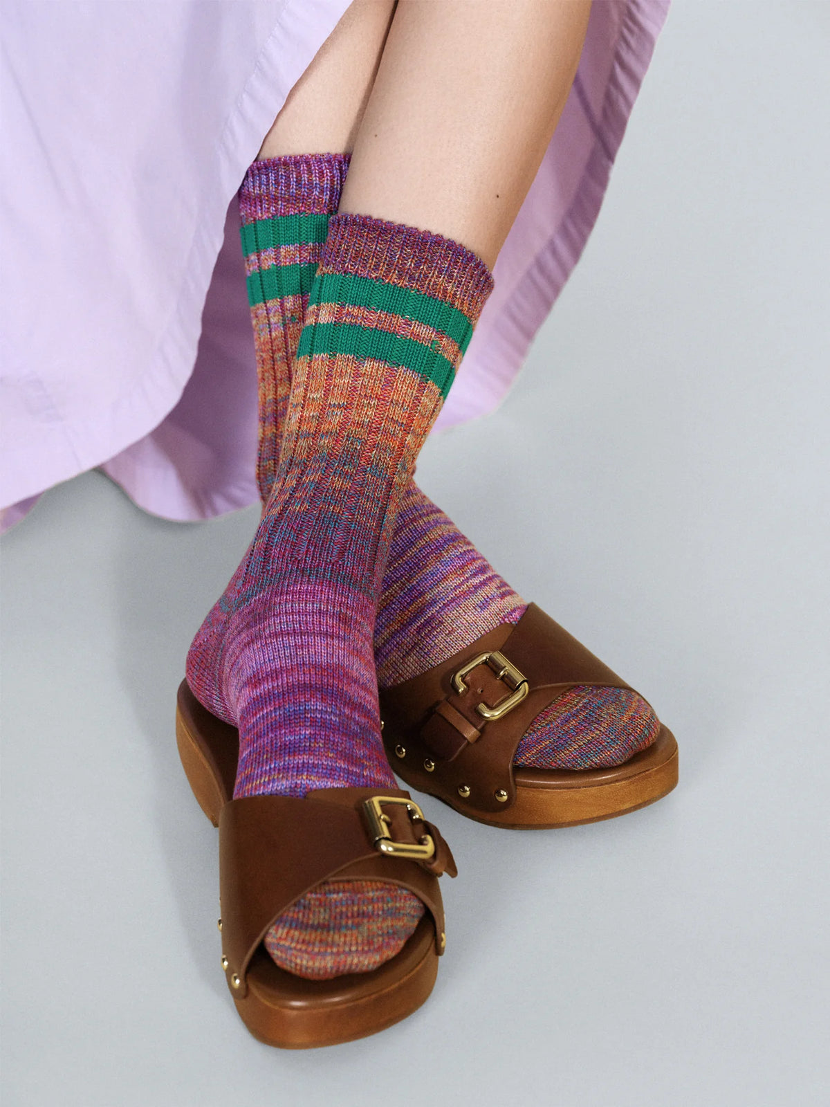 Hansel From Basel Cosmic Space Dye Varsity Crew Sock