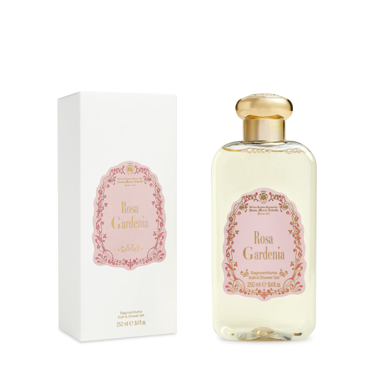 Santa Maria Novella Rosa Gardenia Bath Gel (Plastic) (250 ml)