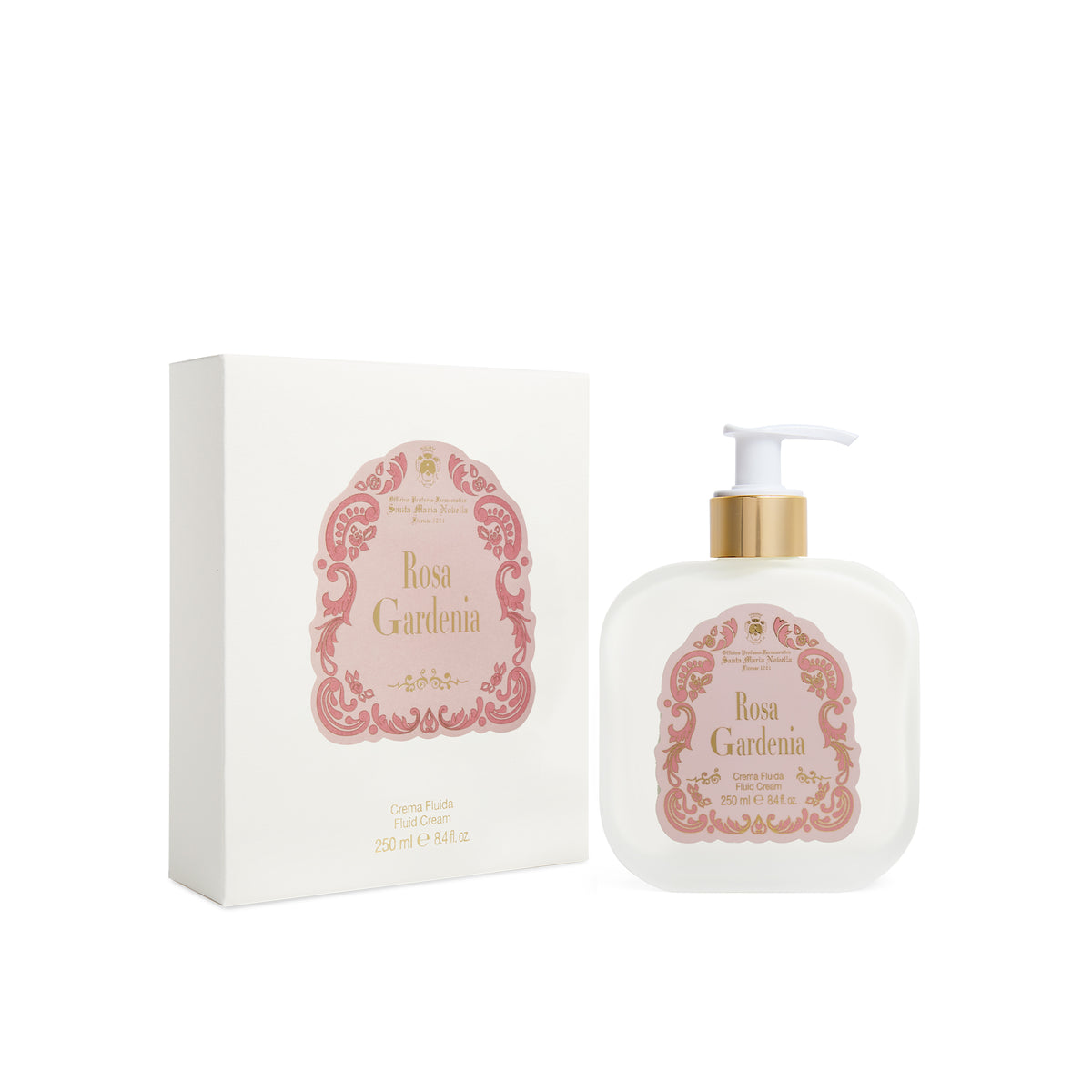 Santa Maria Novella Rosa Gardenia Fluid Body Cream (Glass) (250 ml)