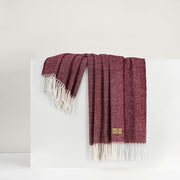 Lands Downunder Herringbone Throw Cranberry (51" x 67")